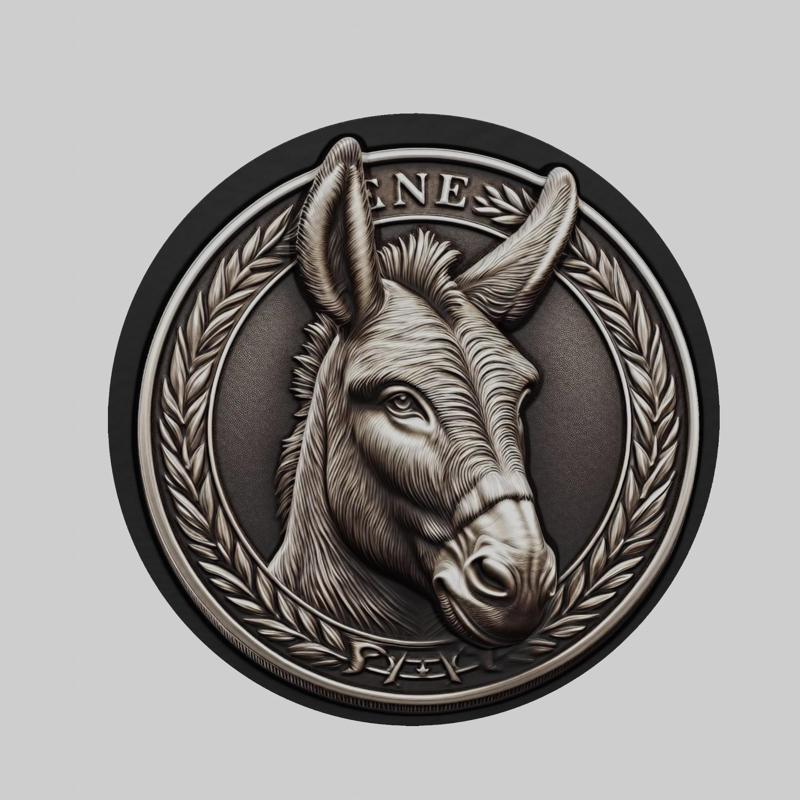 Donkey Animal Head Donkey Animal Medallion for CNC Router Laser & 3D Printer