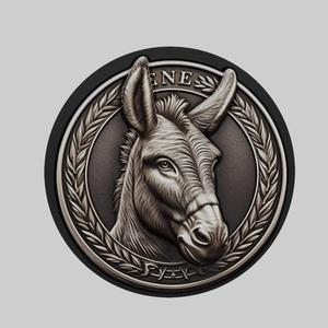 Donkey Animal Head Donkey Animal Medallion for CNC Router Laser & 3D Printer