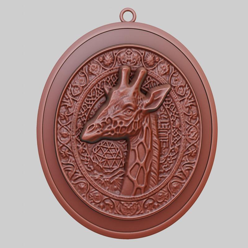 Giraffe Animal Pendant Giraffe Animal Necklace for CNC Router Laser & 3D Printer