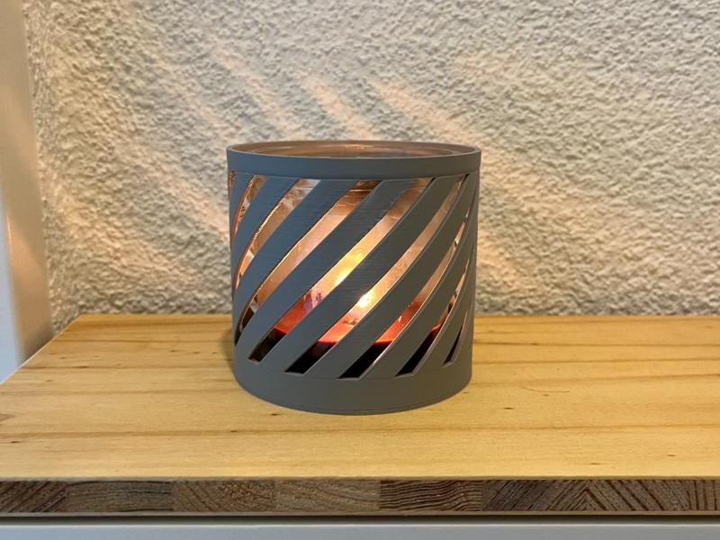 Candle Holder with Stripes