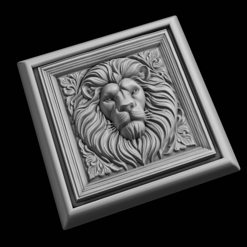 Lion Animal 3D Model for CNC Router Laser & 3D Printer
