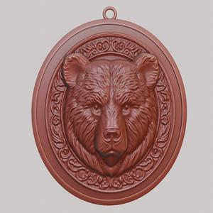Bear Animal Necklace Bear Animal Pendant for CNC Router Laser & 3D Printer