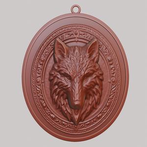 Wolf Animal Necklace Wolf Animal Pendant for CNC Router Laser & 3D Printer
