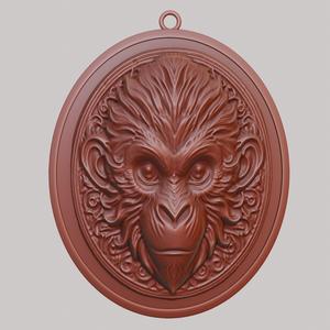 Monkey Animal Necklace Monkey Animal Pendant for CNC Router Laser & 3D Printer