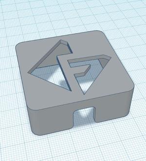 Prusa MINI motor cover with FandMSe logo