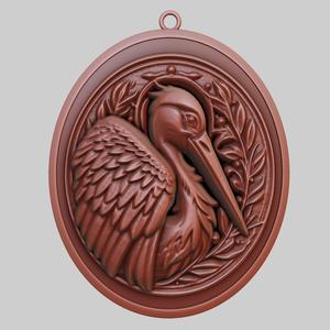 Stork Animal Pendant Stork Animal Necklace for CNC Router Laser & 3D Printer