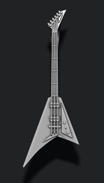 electric guitar pendant 3D print model