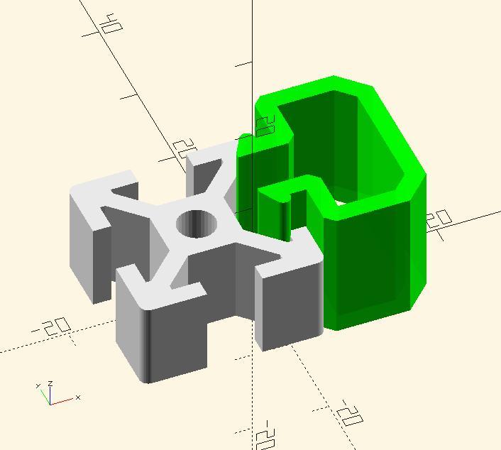 Cable clip for aluminium profile 20x20 mm slot 8 mm