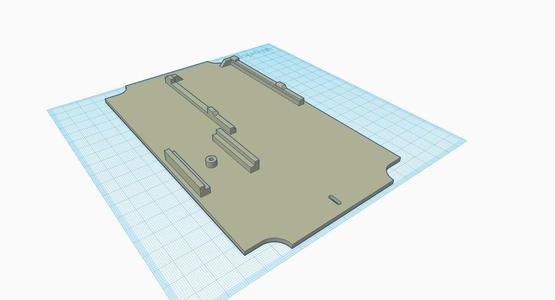 Project Box baseplate  with built in Pi 3/4 and NCD.io Mini Module holder 