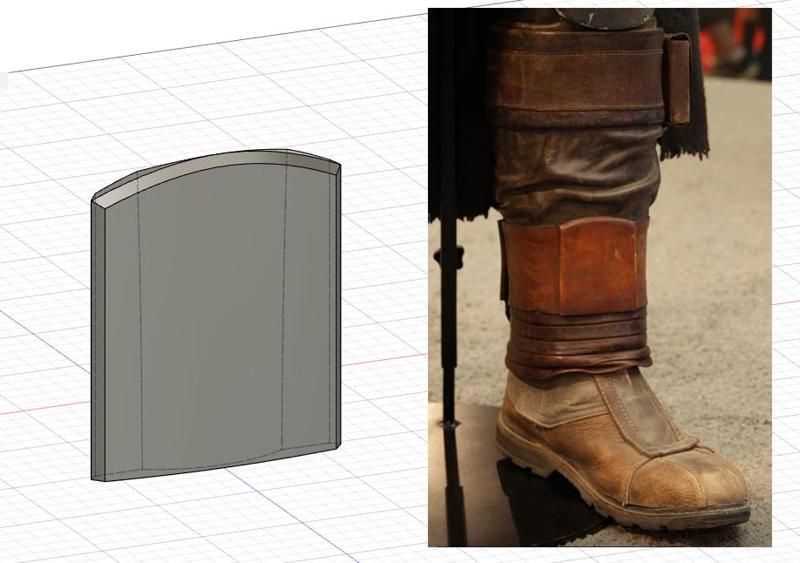 Mandalorian Left shin instep plate