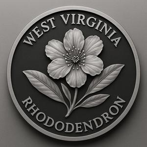 west virginia state flower rhododendron coin token wall art