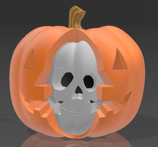 Pumpkin anatomy skull