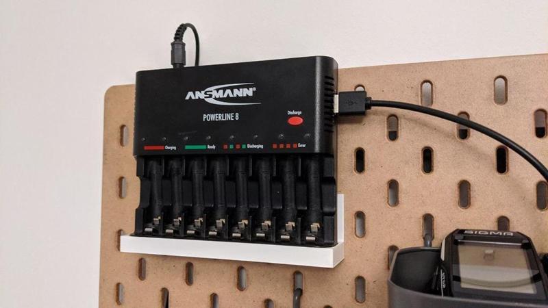 Ansmann Battery Charger Mount for Ikea Skadis