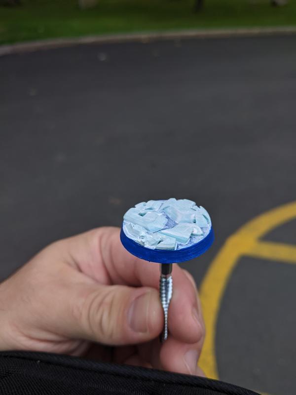 Ice Miniature Base - 32mm Round with 10x2 Magnet Hole
