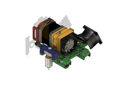 Reprap i2 MK8 Extruder and BLTouch  X Carriage 