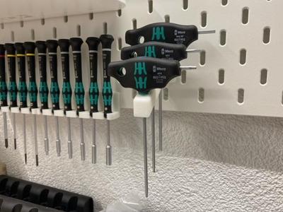 Skadis Holder Screwdrivers Wera 454 T-handle Hex-Plus