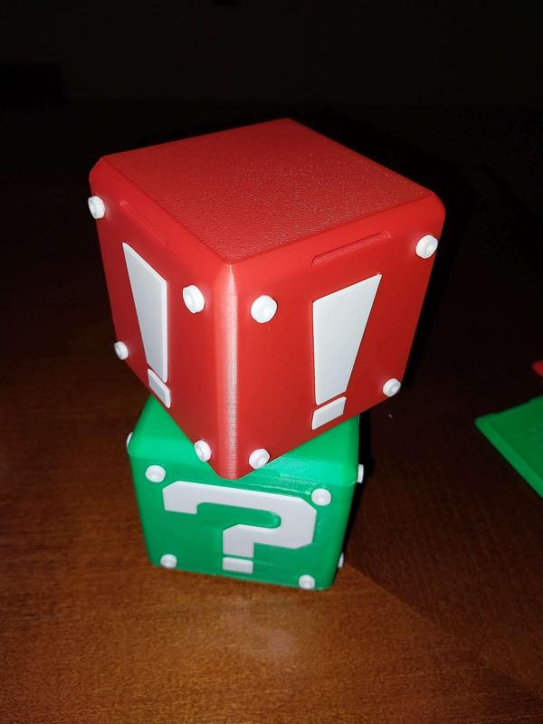 2" Mario Blocks Nintendo Switch Game Storage Exclamation and Question Blocks [COMMERCIAL]