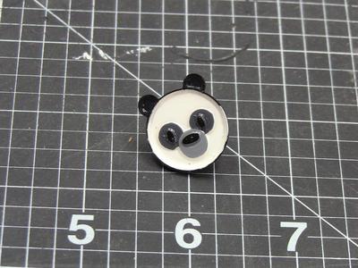 Panda face Enamel pin