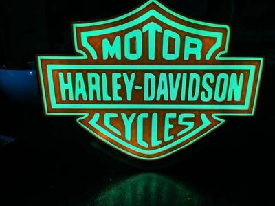 3-piece Harley Davidson lamp