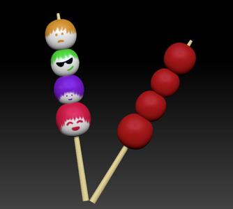 Sugar-coated haws refrigerator magnets