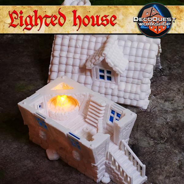 Lighted house (LED candle)