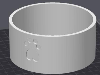 Cat Bowl - Heart Paw 