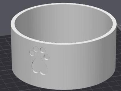 Cat Bowl - Heart Paw 