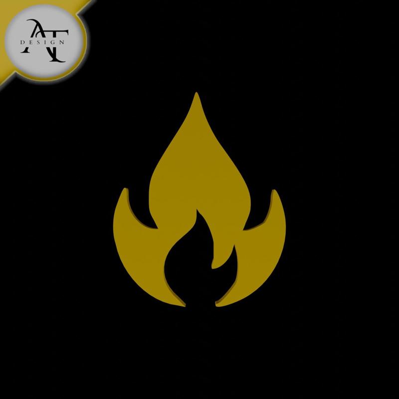 Simple Flame Symbol - 2D Art