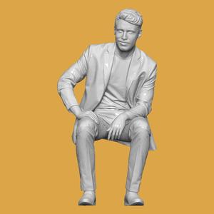 MAN SITTING FOR DIORAMA PEOPLE CHARACTER