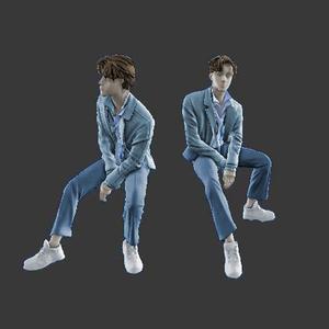 PEOPLE SITTING  D12 FIGURE DIORAMA