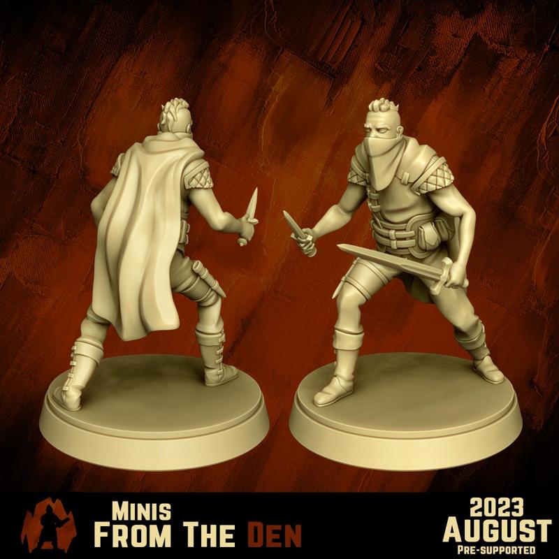 Bandit dual wield - DND MINIATURE [PRESUPPORTED]