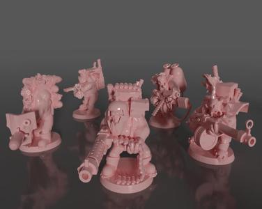 Ork soldiers with heavy weapons