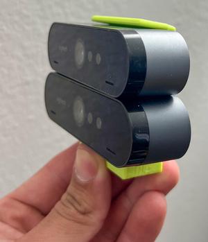 Double Logitech Brio tripod holder