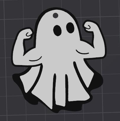 Ripped Ghost Keychain v2
