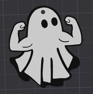 Ripped Ghost Keychain v2