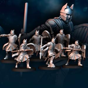 6x High Humans Warriors with Spear | High Humans | Davale Games | Fantasy