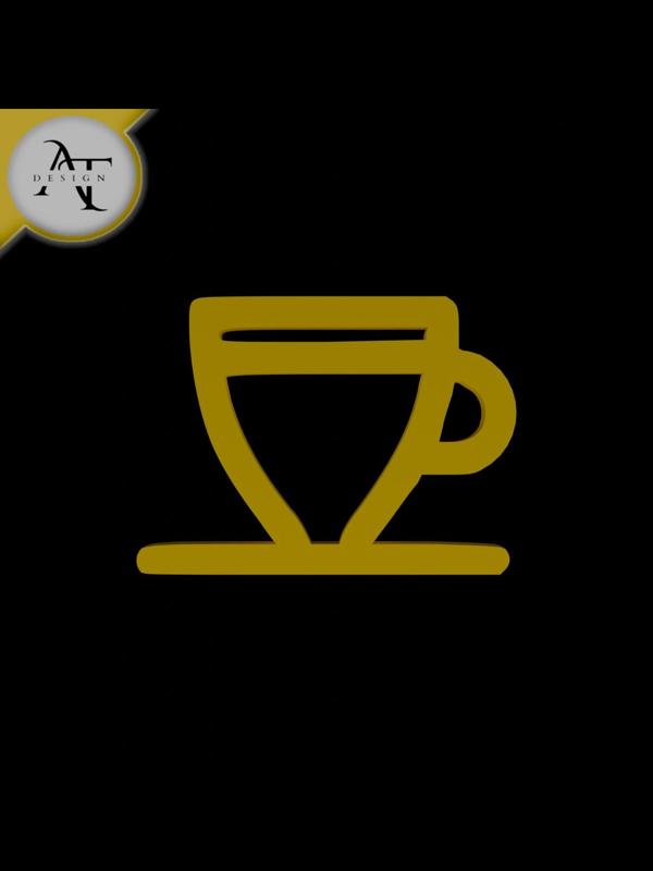 Simple Coffee Cup Symbol - 2D Art