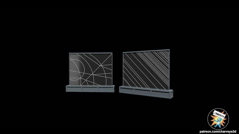Star Wars Yavin Tactical Screens 2 for 3.75" and 6" figures