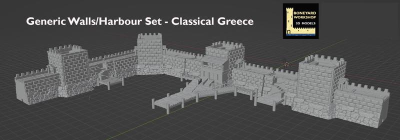 1/300 scale Walls/Harbour Set - Classical Greece