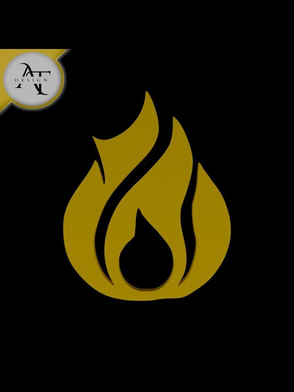 Simple Flame Symbol - 2D Art