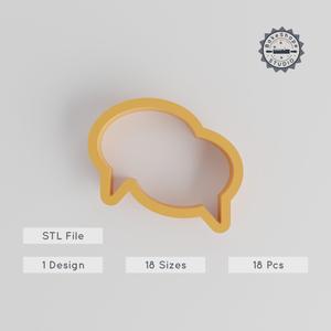 Romantic Chat Shape Cutter Set, 18 Pieces, 0.75"-5" Sizes, Great for Cookies, Fondant, Clay PRODUCT_3641