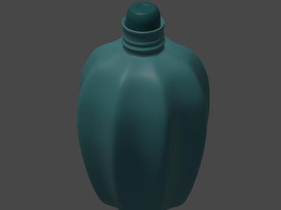 Retro wine bottle model