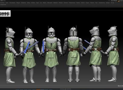 STAR WARS .STL The Clone Wars OBJ. obi wan kenobi 3d VINTAGE STYLE ACTION FIGURE.