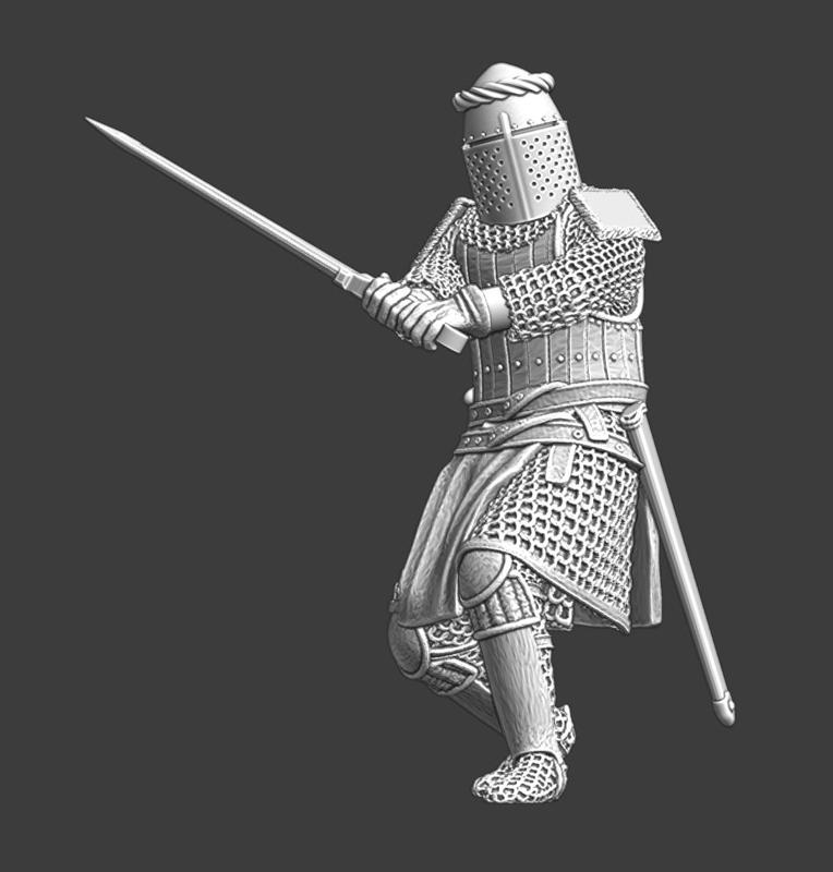 Medieval Danish Vassal Knight with drawn sword