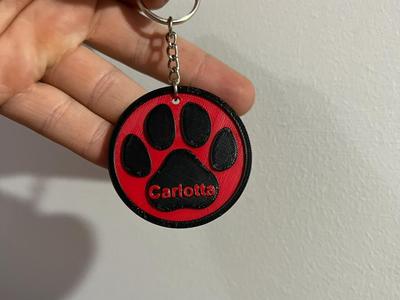 Keychain dog cat name customize
