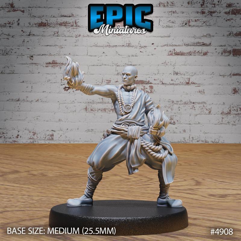 Shaolin Monk Magic ‧ DnD Miniature ‧ Tabletop Miniatures ‧ Gaming Monster ‧ 3D Model ‧ RPG ‧ DnDminis ‧ STL FILE