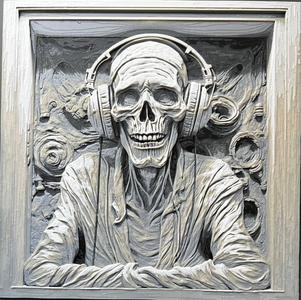Listening Music in the frame