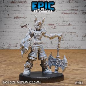 Young Barbarian ‧ DnD Miniature ‧ Tabletop Miniatures ‧ Gaming Monster ‧ 3D Model ‧ RPG ‧ DnDminis ‧ STL FILE