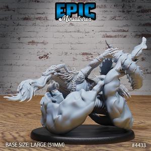 Naga Sorcerer Magic ‧ DnD Miniature ‧ Tabletop Miniatures ‧ Gaming Monster ‧ 3D Model ‧ RPG ‧ DnDminis ‧ STL FILE