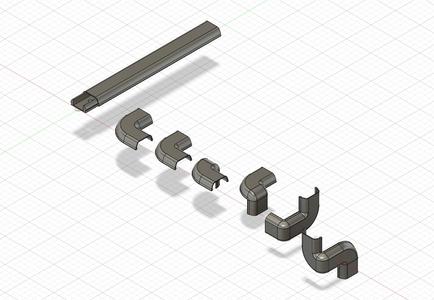 Cable Channel / Duct with different corners